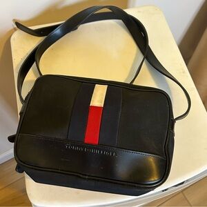 Vintage 90’s Tommy Hilfiger Signature Stripe Crossbody Bag w/ Iconic Flag Colors